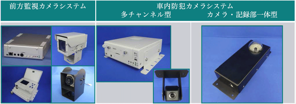 前方監視カメラシステム 車内防犯カメラシステム 多チャンネル型/カメラ・記録部一体型の画像